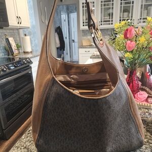MICHAEL Michael Kors Brown and Black Shoulder Bag